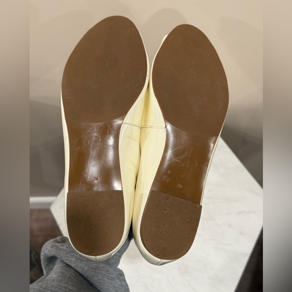 🔥Talbots Women's Cream Peep Toe Flats Sz 8🔥 - Picture 3 of 6